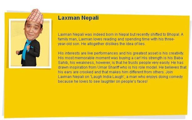 Laxman Nepali creates rip roaring laughter on the sets of Laugh India laugh 6