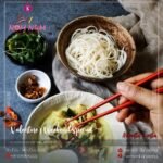Korean noodle and curry dish served at Nom Nom Darjeeling cafe