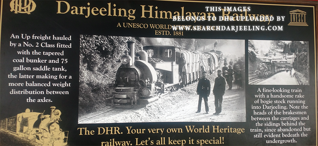 Vintage photograph of a freight train on the Darjeeling Himalayan Railway